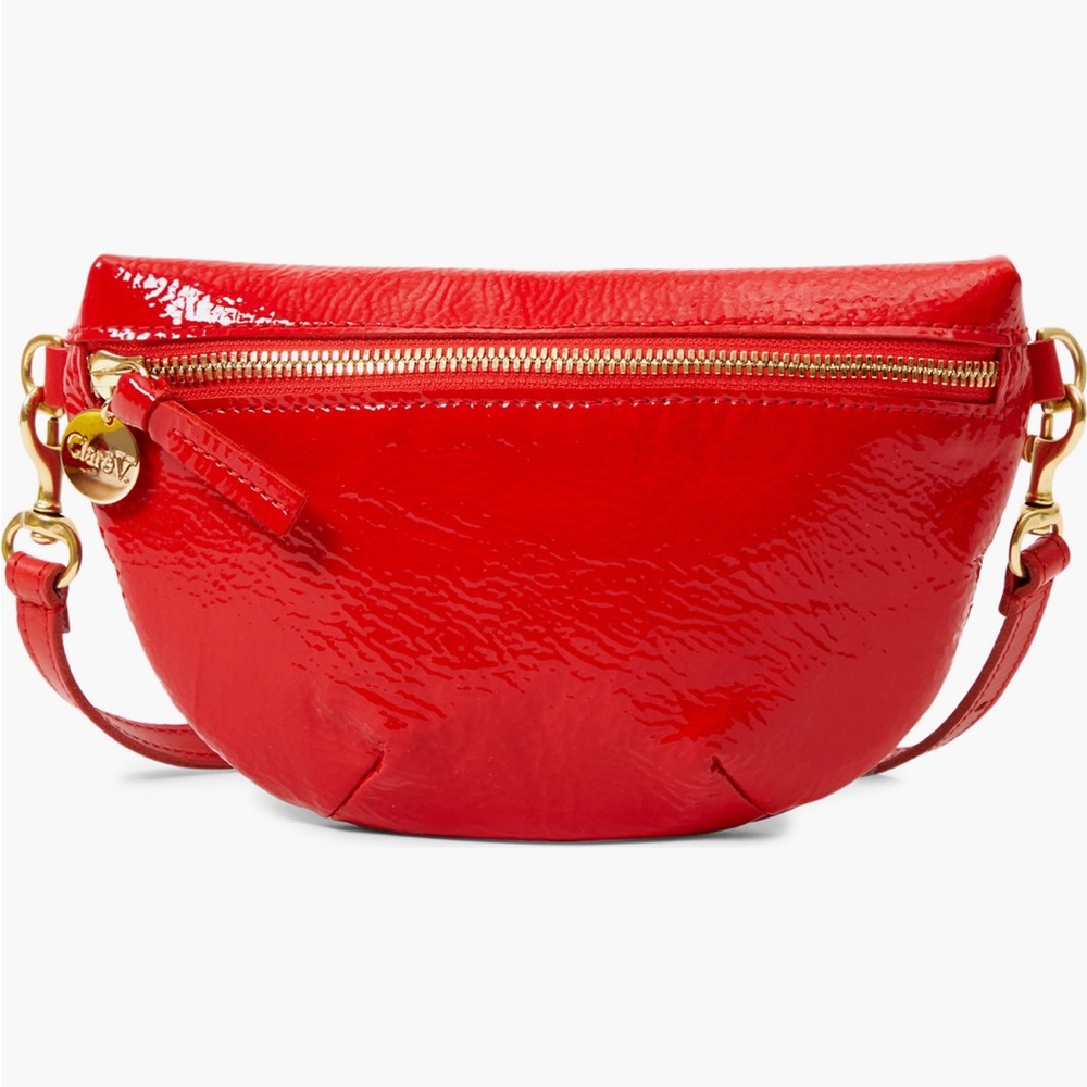 Clare V. Petite Grande Fanny in red NWT